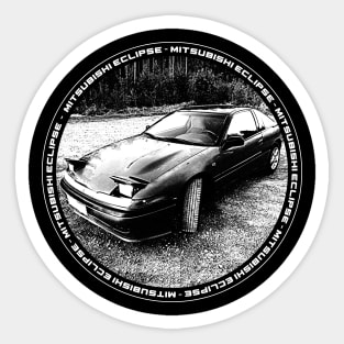 MITSUBISHI ECLIPSE D20 Black 'N White 4 (Black Version) Sticker